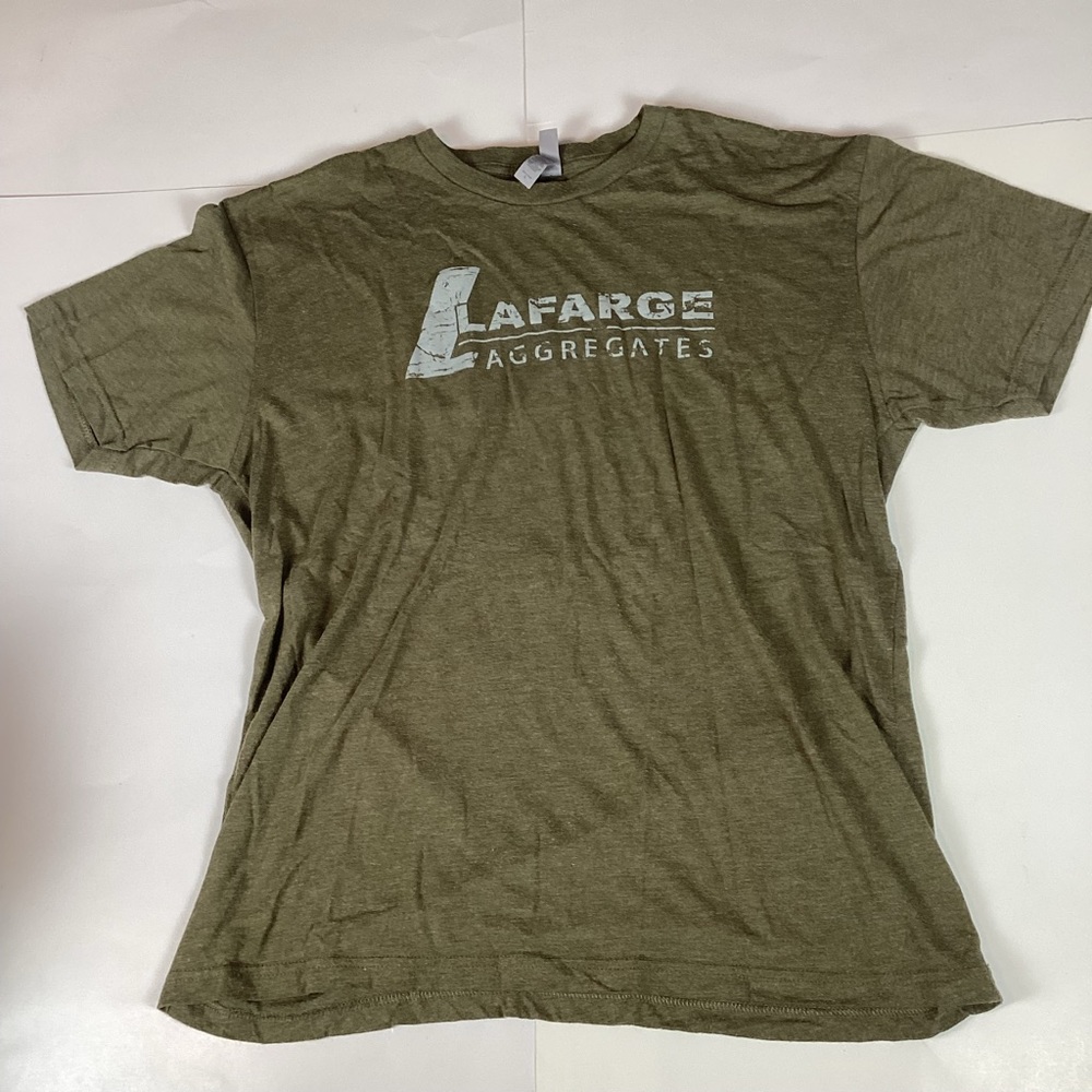 Lafarge Aggregates Mens T Shirt Size L Large Top Comfort Short Sleeve Crew Neck